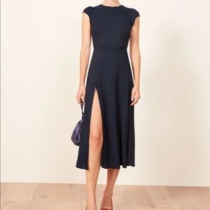Reformation Gavin dress; navy; size 2